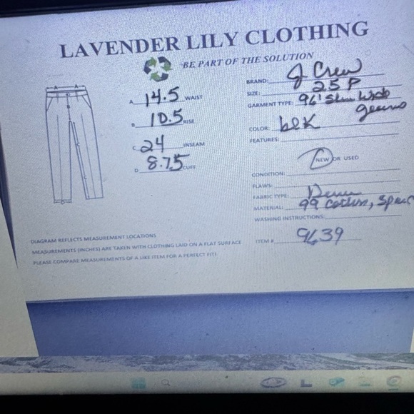 J.Crew Women's 25 Petite 96' Stretch Slim Wide Leg Jeans Black NWT Inseam 24" - Picture 7 of 16